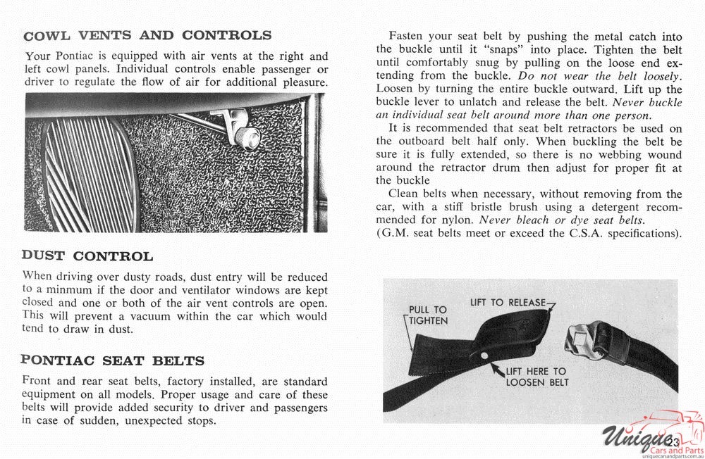 1966 Pontiac Canadian Owners Manual Page 2